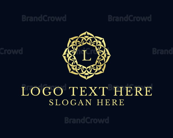 Mandala Wreath Pattern Boutique Logo