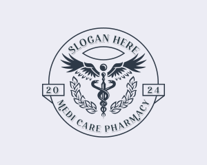 Medical Pharmacy Caduceus logo design