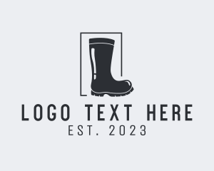 Shoe Maker - Rain Rubber Boots logo design