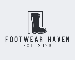 Rain Rubber Boots logo design