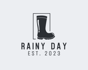 Rain Rubber Boots logo design