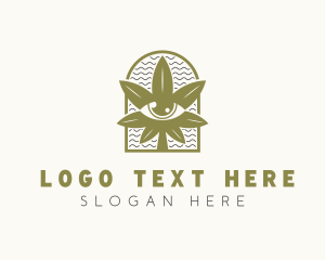 Plant - Marijuana Eye Fortune Telling logo design