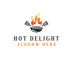 Fire Grill Bbq logo design