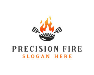 Fire Grill Bbq logo design