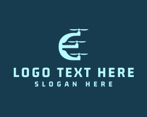 Letter E - Drone Letter E logo design