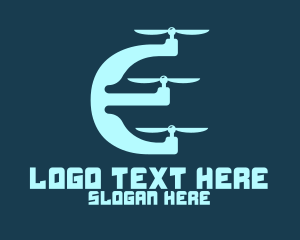 Letter - Drone Letter E logo design