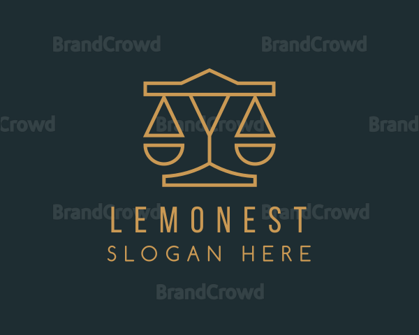 Elegant Lawyer Scale Logo