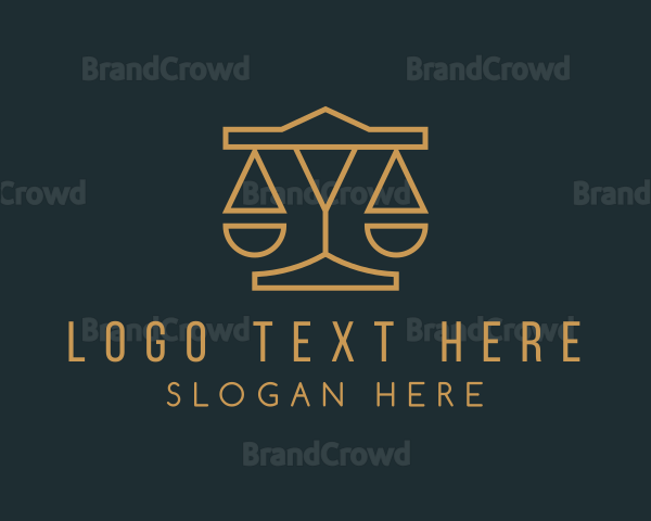 Elegant Lawyer Scale Logo