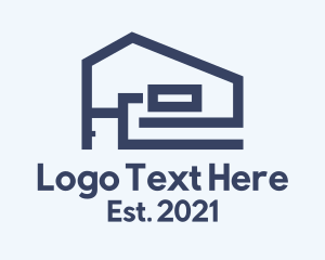 Bungalow - House Architecture Design logo design
