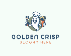 Fries - Food Chef Ghost logo design