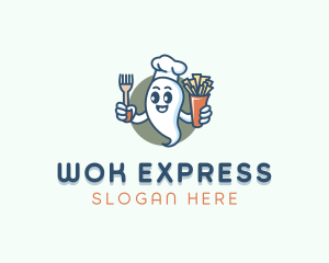 Food Chef Ghost logo design