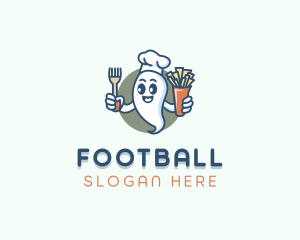 Cartoon - Food Chef Ghost logo design
