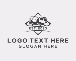 Roadie - Construction Concrete Mixer Truck logo design