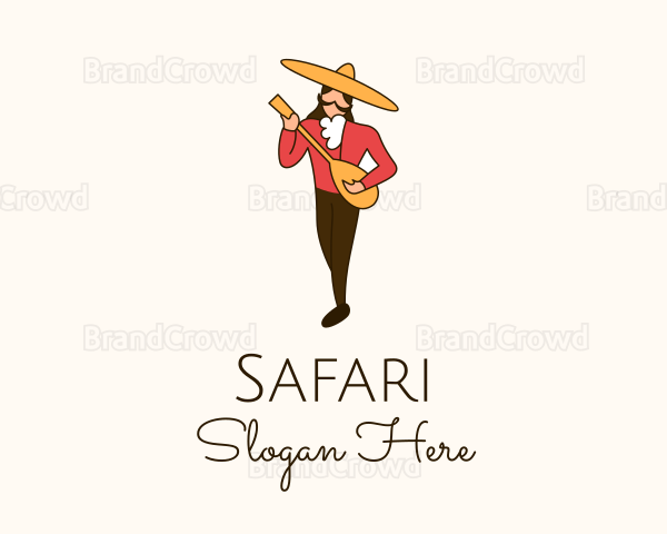 Mexican Guitarist Character Logo