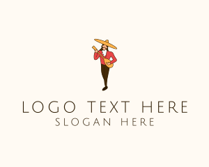 Mexico - Mexican Guitarist Character logo design