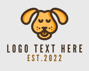 Puppy - Yellow Puppy Dog logo design