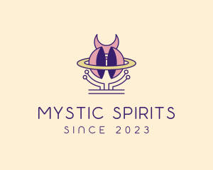 Mystic Moon Planet  logo design