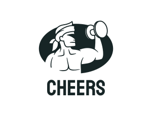 Dumbbell - Weightlifting Training Gym logo design
