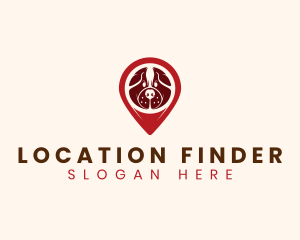 Pet Dog Location logo design