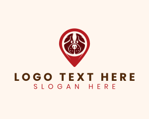 Hound - Pet Dog Location logo design