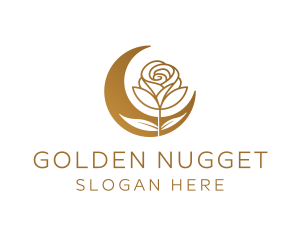 Golden Moon Rose logo design