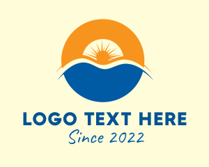 Beach Resort - Sunset Beach Resort logo design