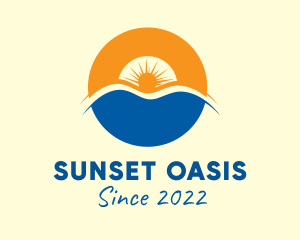 Sunset Beach Resort logo design