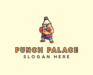 Boxing - Pencil Boxing Fighter logo design