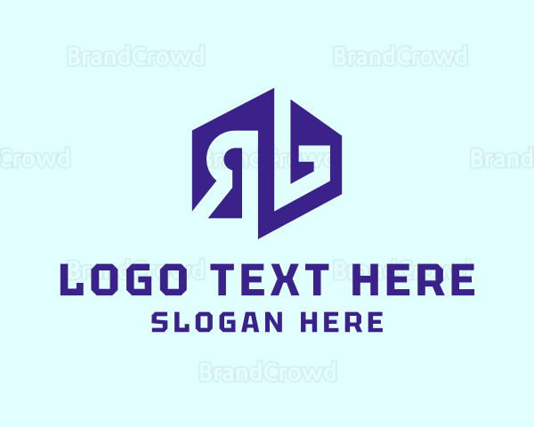 Geometric Modern Business Letter RG Logo