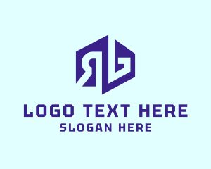 Financial - Geometric Modern Business Letter RG logo design