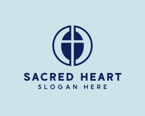 Modern Catholic Cross logo design