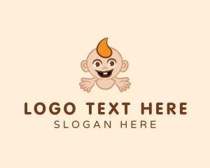 Young - Cute Little Baby logo design