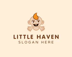 Cute Little Baby logo design
