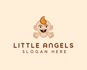 Cute Little Baby logo design