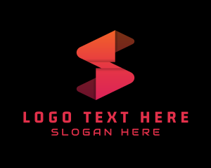 Media Player - Digital Streaming Letter S logo design