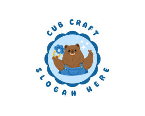 Cute Bear Teether logo design