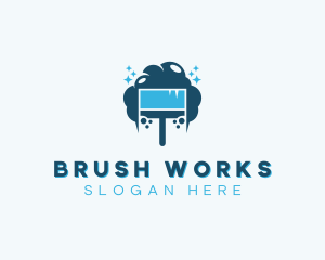 Brush - Suds Cleaning Brush logo design