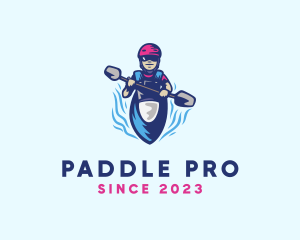 Kayak Water Sports Athlete logo design