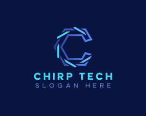 Digital Tech Hexagon logo design