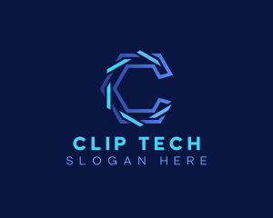 Digital Tech Hexagon logo design