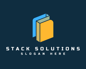 Stack - Geometric Data Stacks logo design