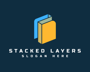 Geometric Data Stacks logo design