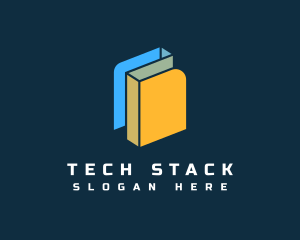 Stack - Geometric Data Stacks logo design