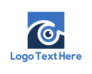 Visual - Sea Wave Eye logo design