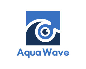 Sea Wave Eye logo design