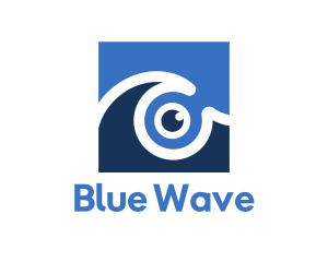 Sea Wave Eye logo design