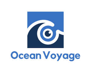 Sea Wave Eye logo design