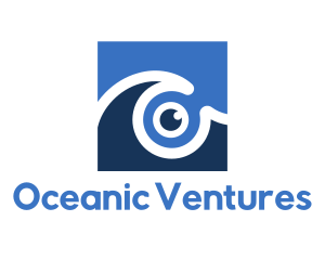 Sea Wave Eye logo design