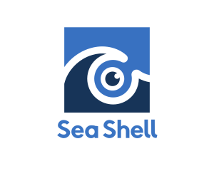 Sea Wave Eye logo design