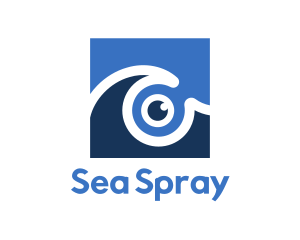 Sea Wave Eye logo design